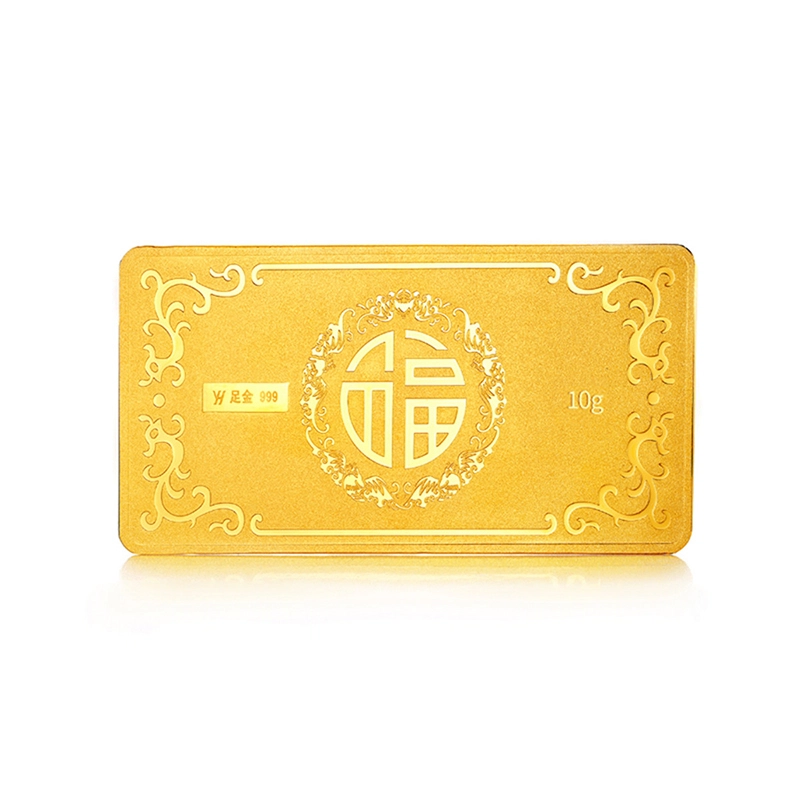 潮宏基 百福 足金 按克计价 金条 男女同款情侣款