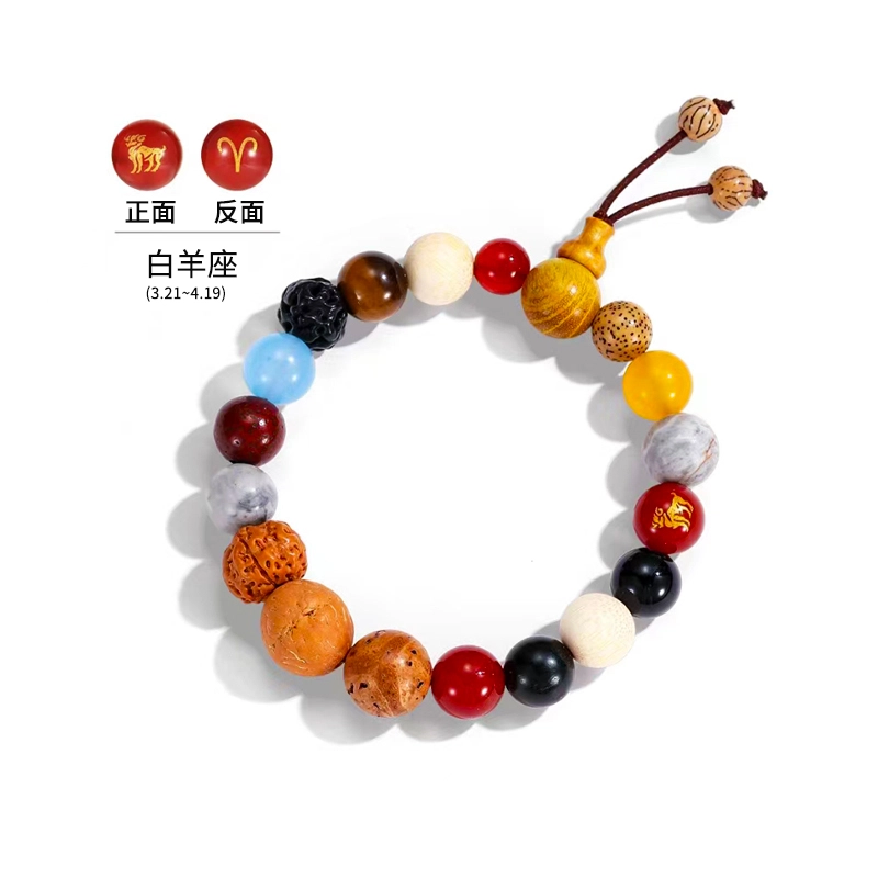 彗时 灵隐寺十八籽国风新中式锦鲤考试考试上岸佛珠招财纳福复古国潮香灰六字箴言转运珠 菩提子/菩提籽 手串 男女同款情侣款