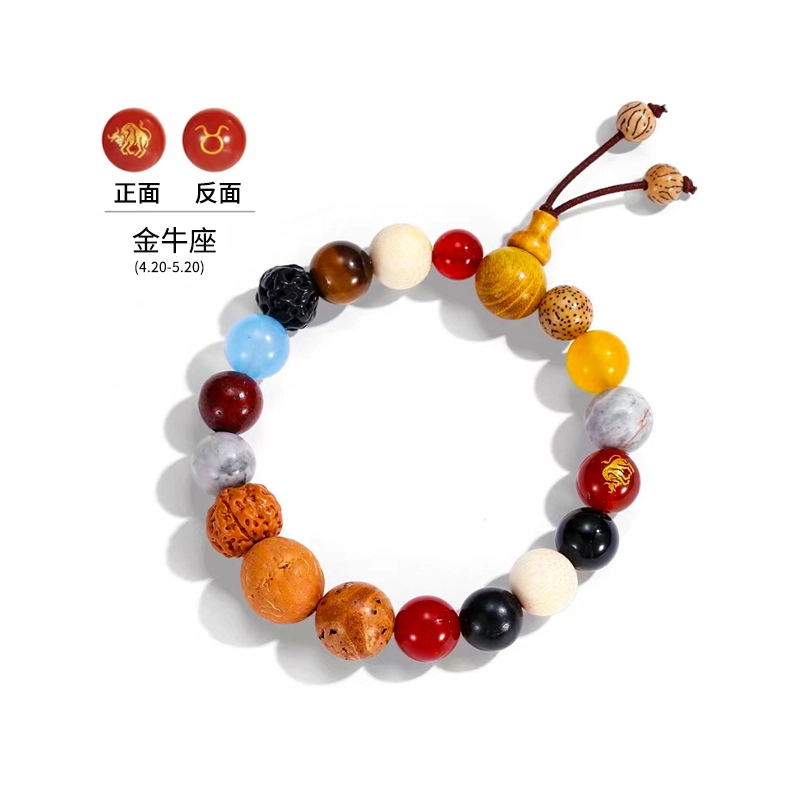 彗时 灵隐寺十八籽国风新中式锦鲤考试考试上岸佛珠招财纳福复古国潮香灰六字箴言转运珠 菩提子/菩提籽 手串 男女同款情侣款