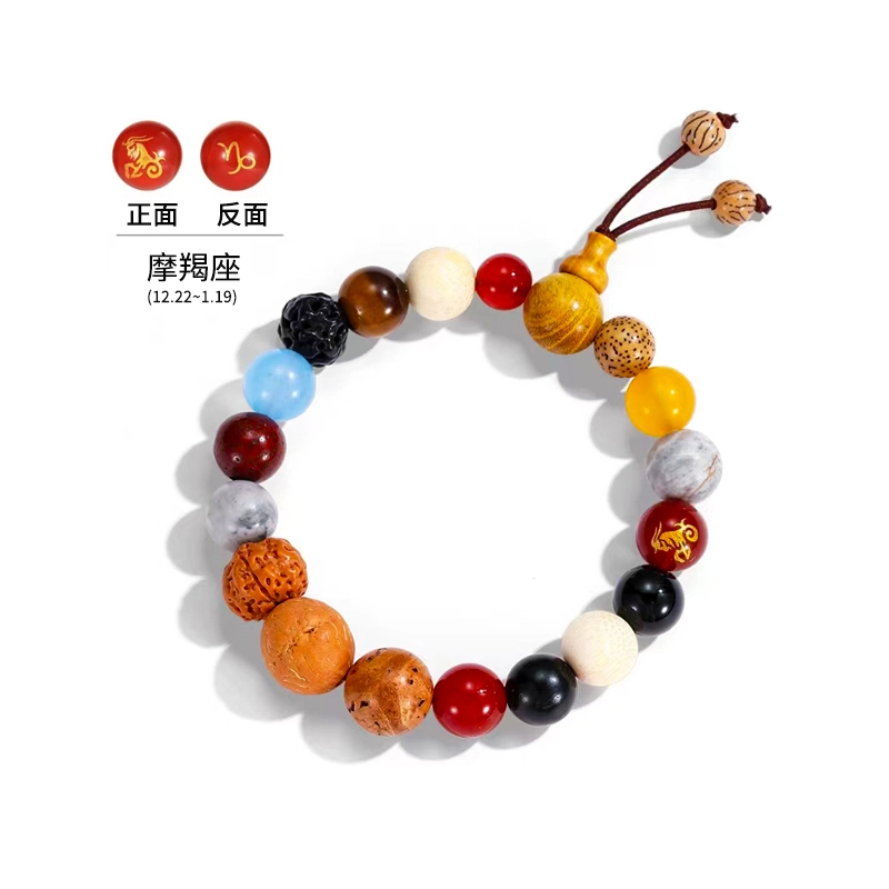彗时 灵隐寺十八籽国风新中式锦鲤考试考试上岸佛珠招财纳福复古国潮香灰六字箴言转运珠 菩提子/菩提籽 手串 男女同款情侣款