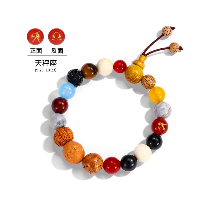 彗时 灵隐寺十八籽国风新中式锦鲤考试考试上岸佛珠招财纳福复古国潮香灰六字箴言转运珠 菩提子/菩提籽 手串 男女同款情侣款