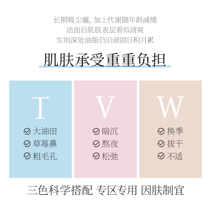透蜜 三合一分区清颜净透泥膜 涂抹上泥膜面膜 清洁控油保湿