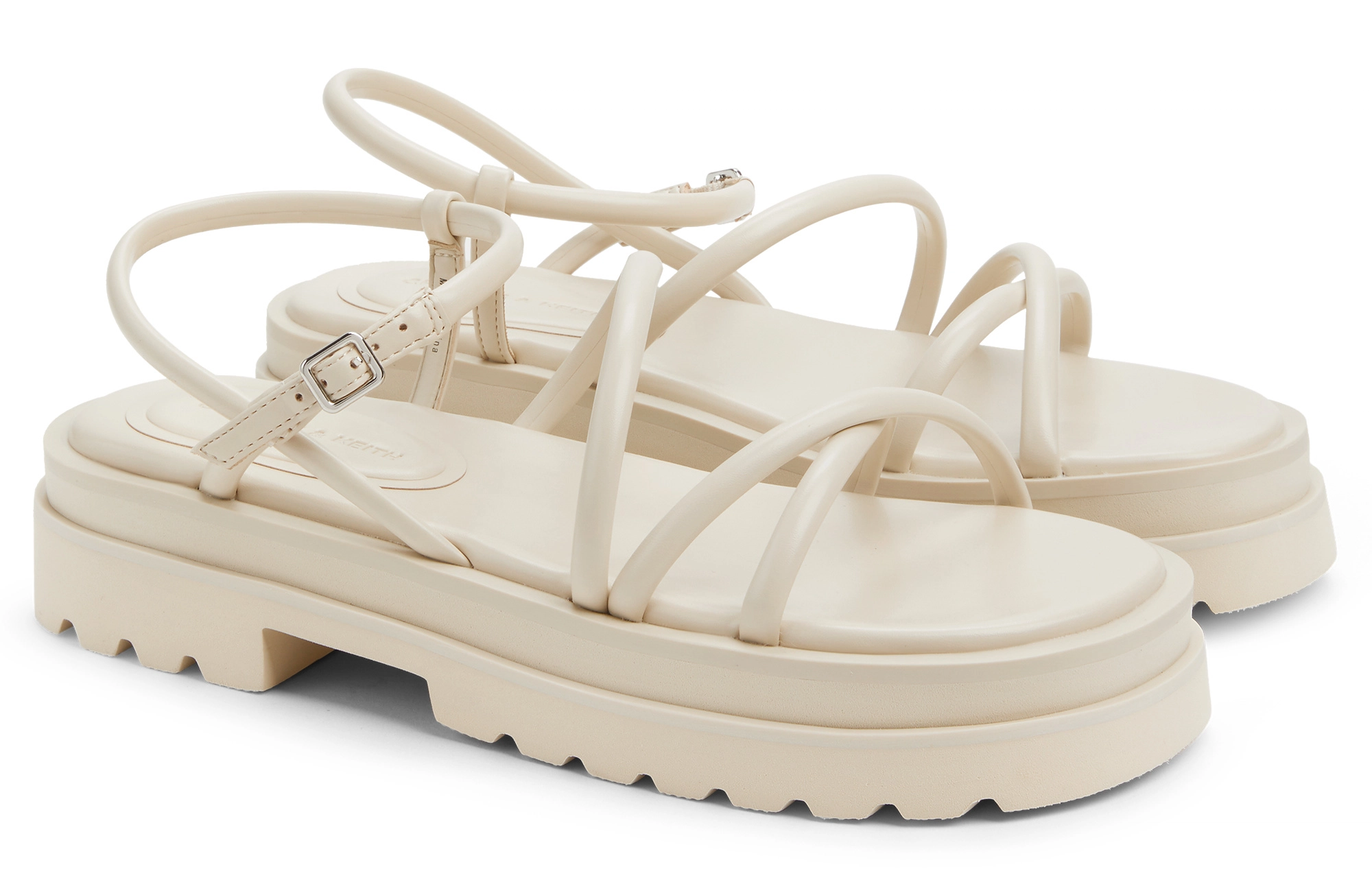 CHARLESKEITH ck EVAPU 4.1cm SilverBeigeBlack
