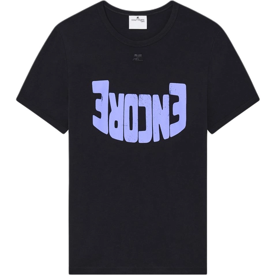 COURREGES SS24 ENCORE CONTRAST T-SHIRT T Black Purple