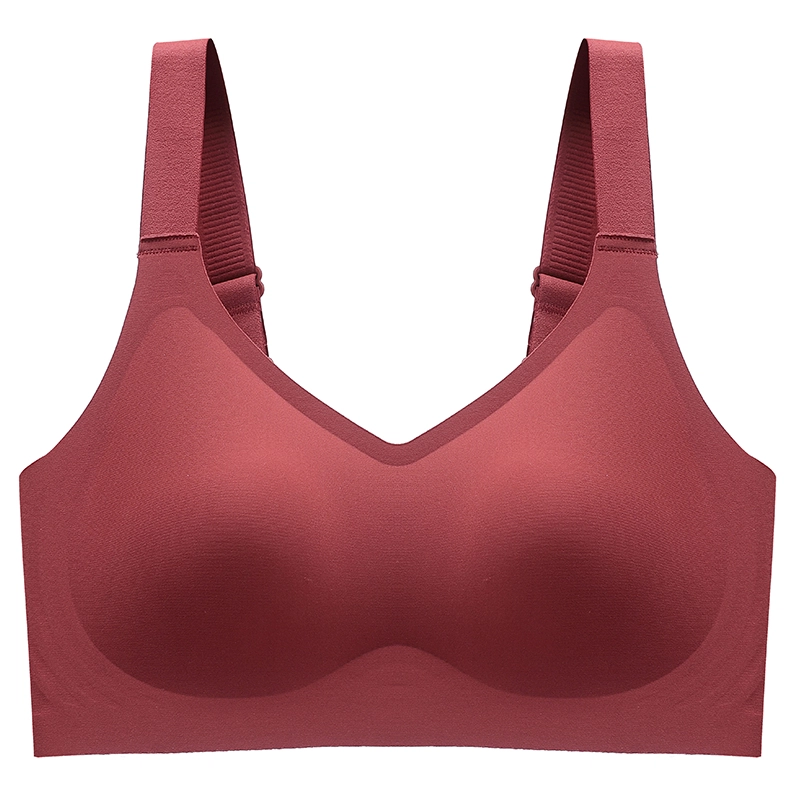 浪莎 无钢圈聚拢收副乳上托防下垂薄款大码无痕背心式文胸 女款