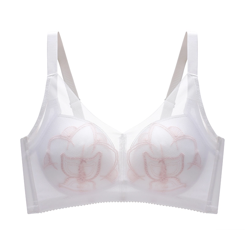莫代尔 聚拢蕾丝无钢圈薄款收副乳文胸 女款