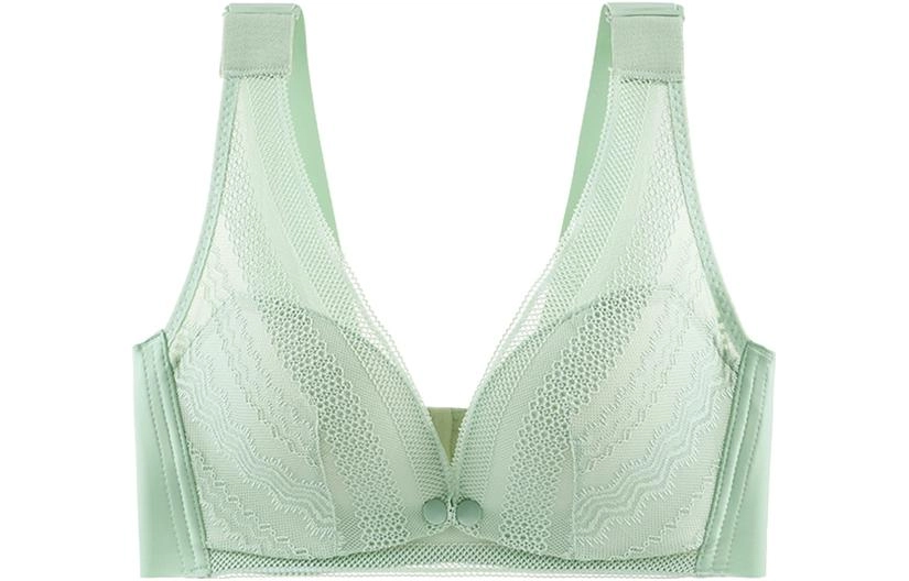 浪莎 纯色哺乳前开扣喂奶聚拢防下垂蕾丝文胸
