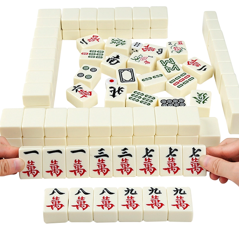 妙记 家用手搓麻将牌 桌游 大号手打麻将 含背袋骰子桌布