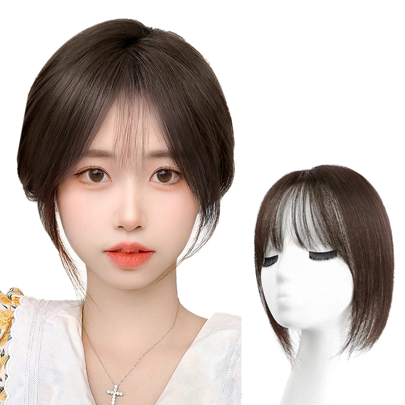 时影 假发片头顶补发 全真发星空网补发片 蓬松高颅顶遮白发 女
