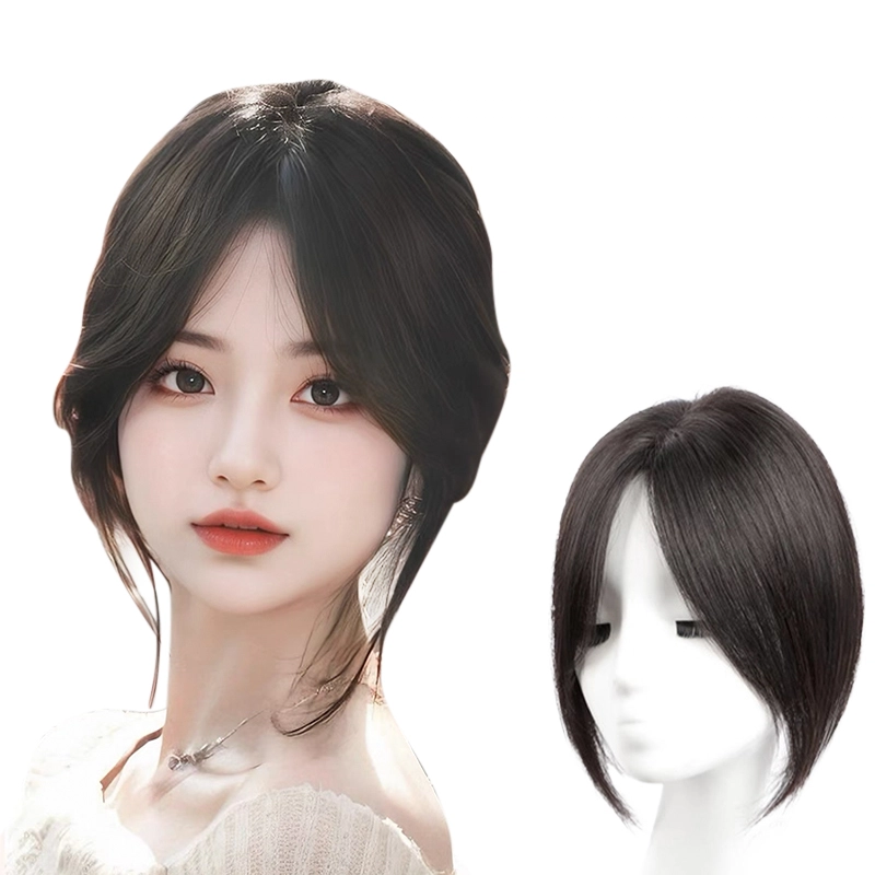 时影 假发片头顶补发 全真发星空网补发片 蓬松高颅顶遮白发 女