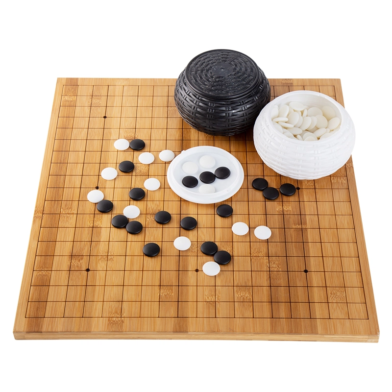 妙记 围棋五子棋象棋三合一实木楠竹棋盘 桌游