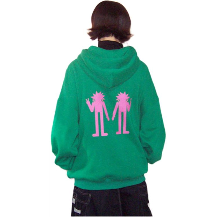 物理少年 圣诞系列 比耶印花休闲宽松连帽卫衣 男女同款