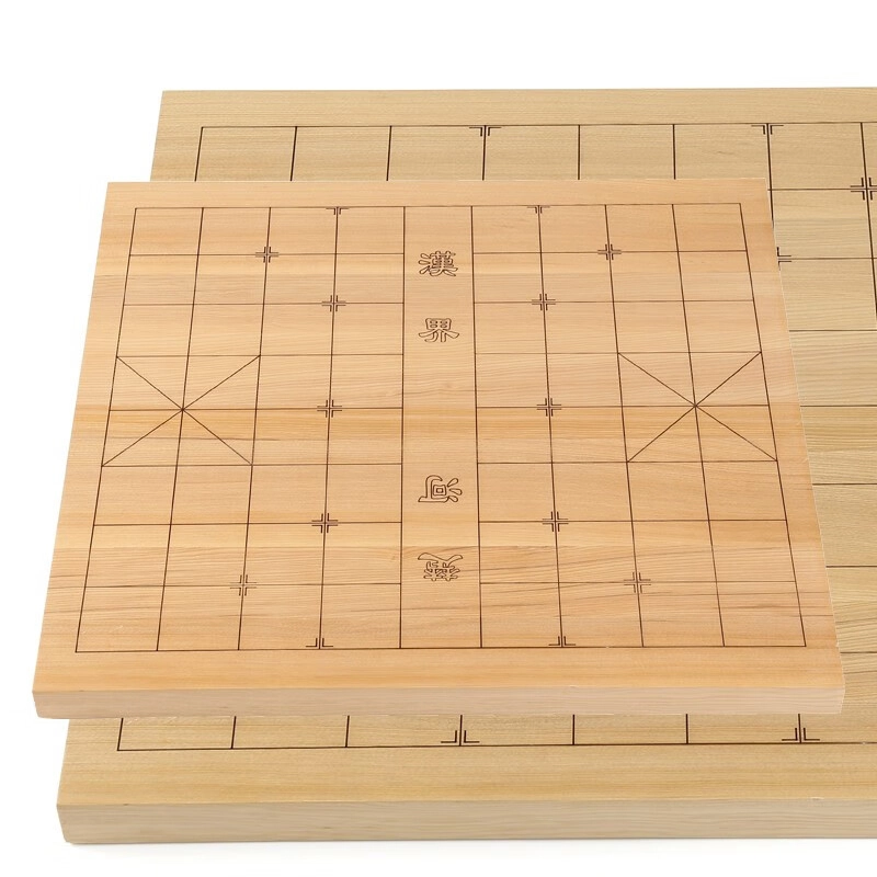妙记 围棋五子棋 中国象棋三用加厚实木楠竹 双面直角楠竹棋盘 桌游