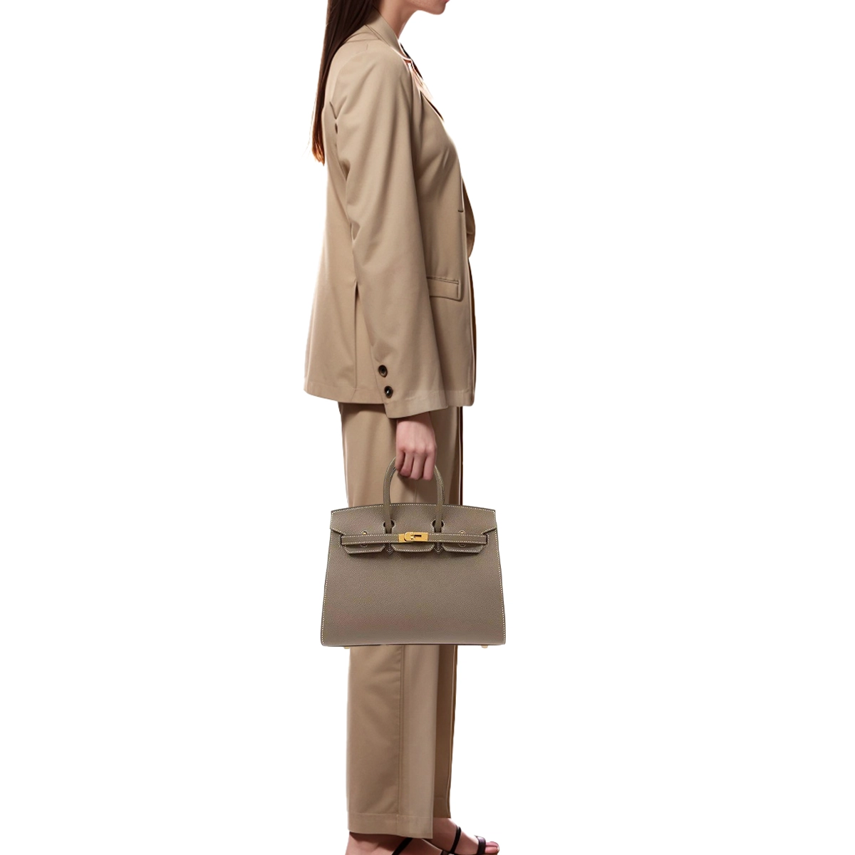 HERMES Birkin 25 Epsom 18 Etoupe