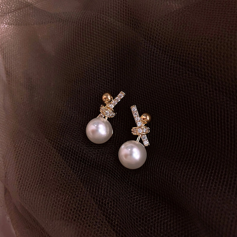沂茹 精致金色棒棒糖高级感精致公主 贝珠 耳环 女款