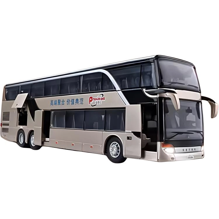 卡威 双层商务巴士 合金公交车 成品模型