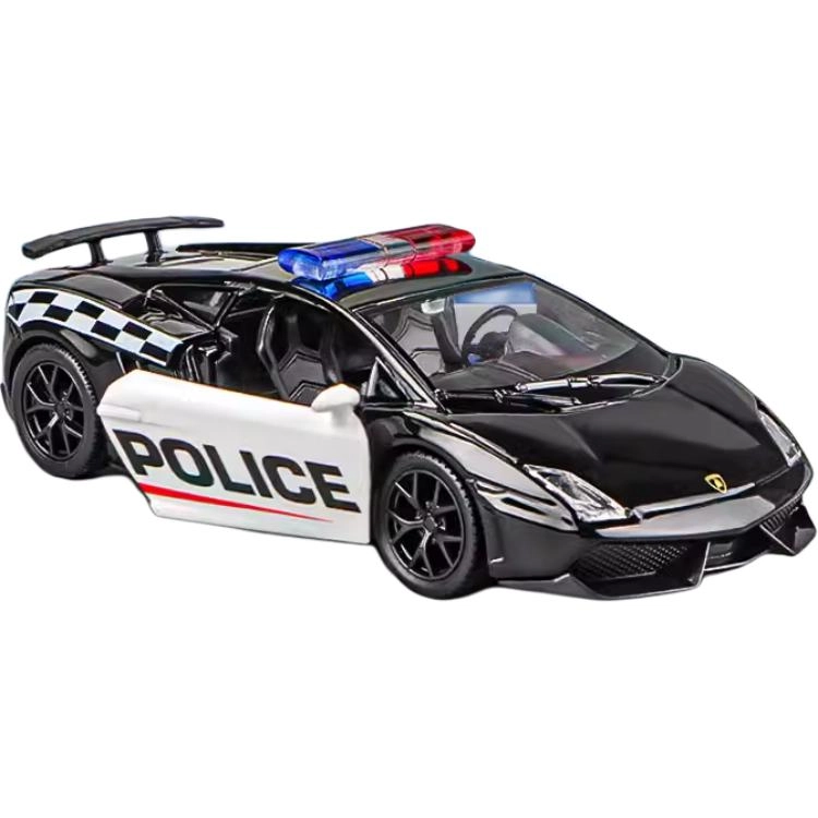 卡威 回力玩具车警察车 合金汽车 成品模型