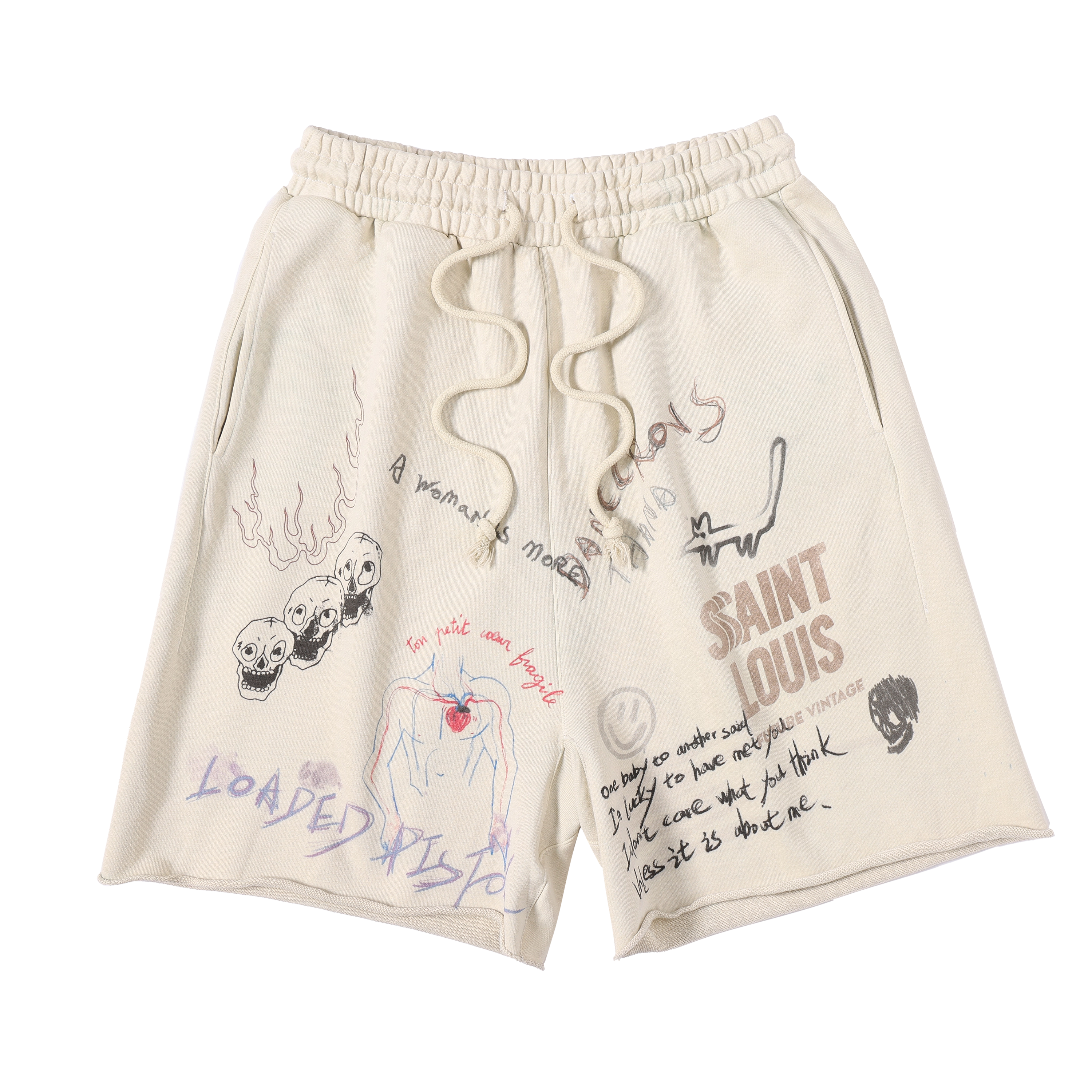 SSSAINT LOUIS Crimson Bones Loveshorts