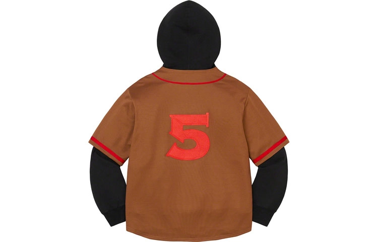 Supreme SS22 Week 16 Baseball Jersey Hooded Sweatshirt