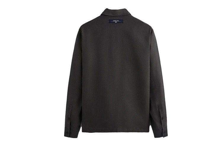KITH SS23 Pinstripe Linen LS Boxy Overshirt