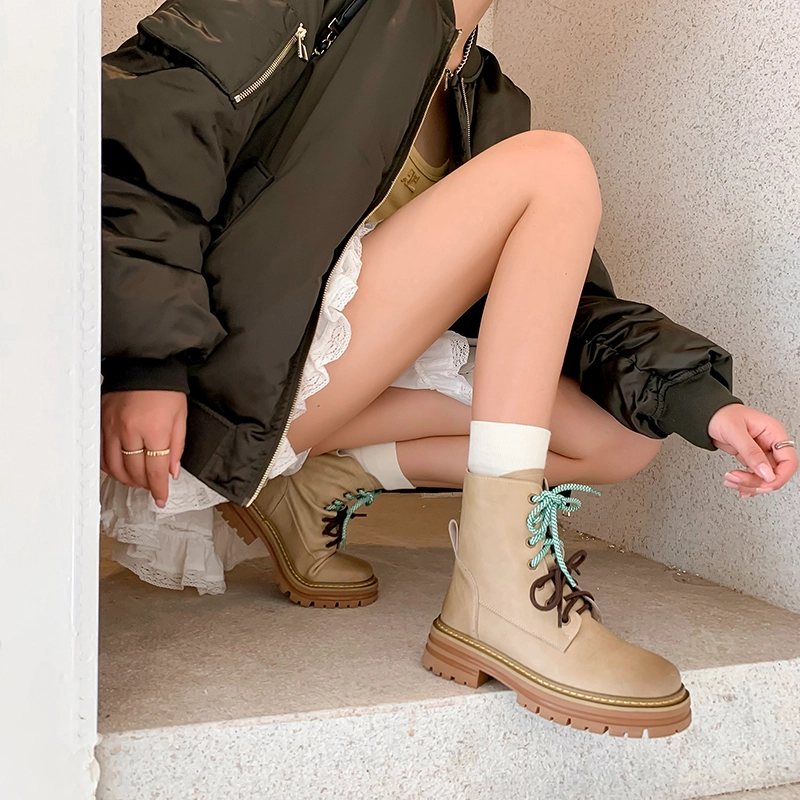 子骁 牛皮 时尚百搭 简约大气 短靴 女款