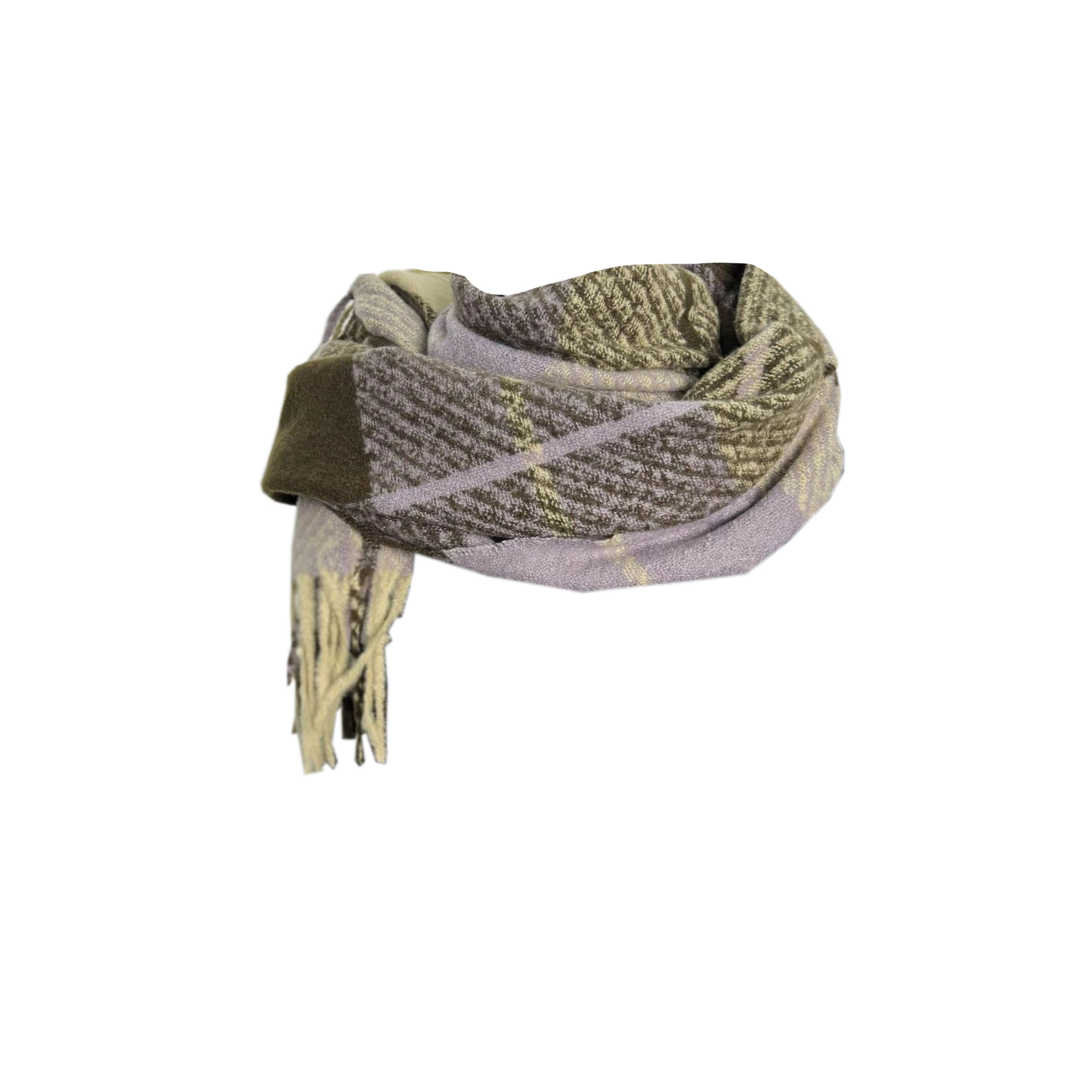 木林森 格子秋冬季学生韩版日系加厚保暖 绒线围巾 男女同款情侣款