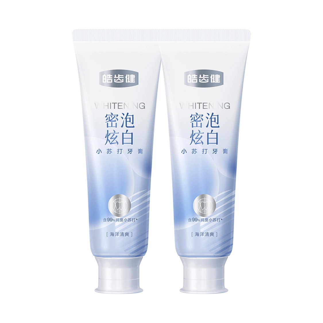 皓齿健 密泡小苏打炫白牙膏 清洁清新口气牙周护理去牙渍护龈防蛀护齿