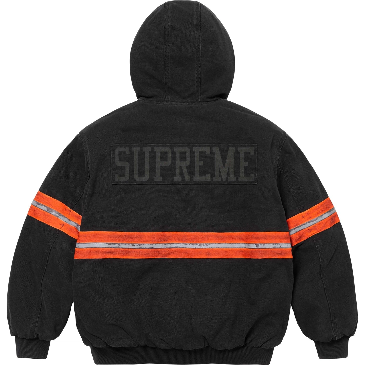 Supreme FW24 WEEK1 Reflective Stripe Hooded Work Jacket