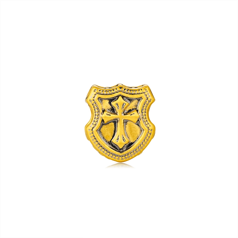 曼卡龙 银翼骑士 守护盾牌 足金 按克计价 黄金吊坠 女款