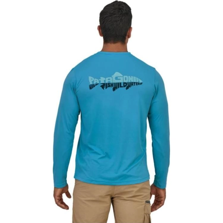 patagonia Men's Long-Sleeved Capilene Cool Daily Fish Graphic Shirt C1T