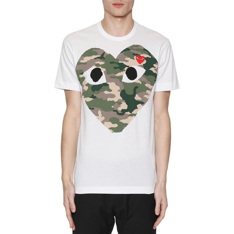 CDG Play Camouflage Heart T-Shirt T