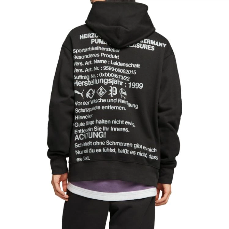 PUMA x PLEASURES Graphic Hoodie Sweatshirt Logo