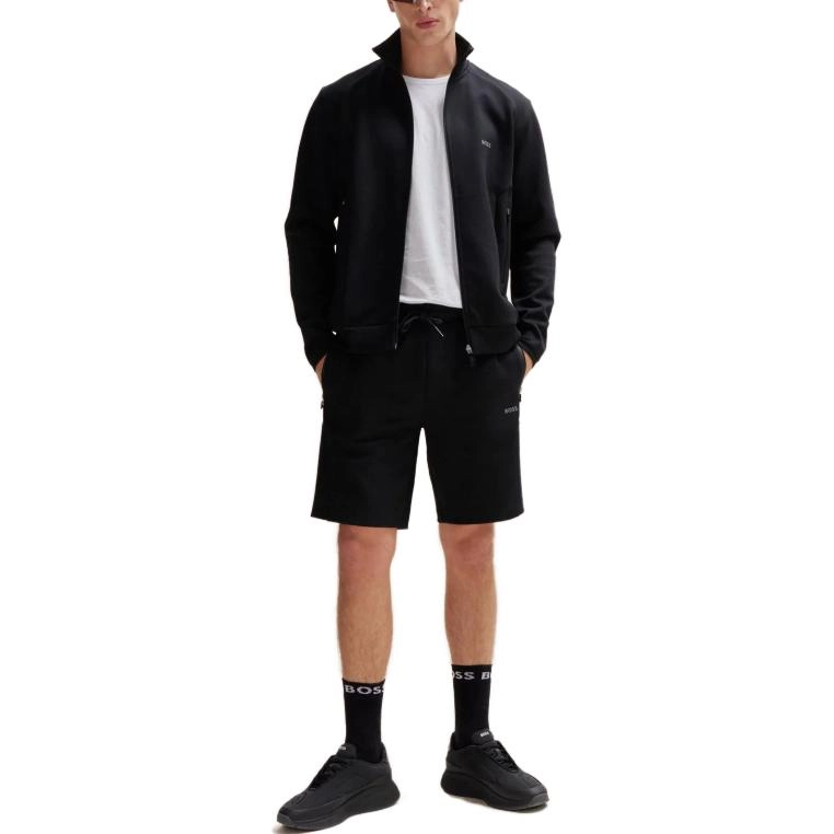 HUGO BOSS Zip-Up Sweatshirt With Logo Print