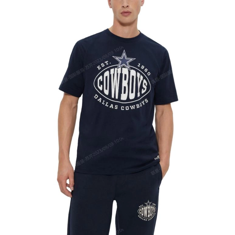 HUGO BOSS BossNFL Stretch-Cotton T-Shirt With Collaborative Branding T