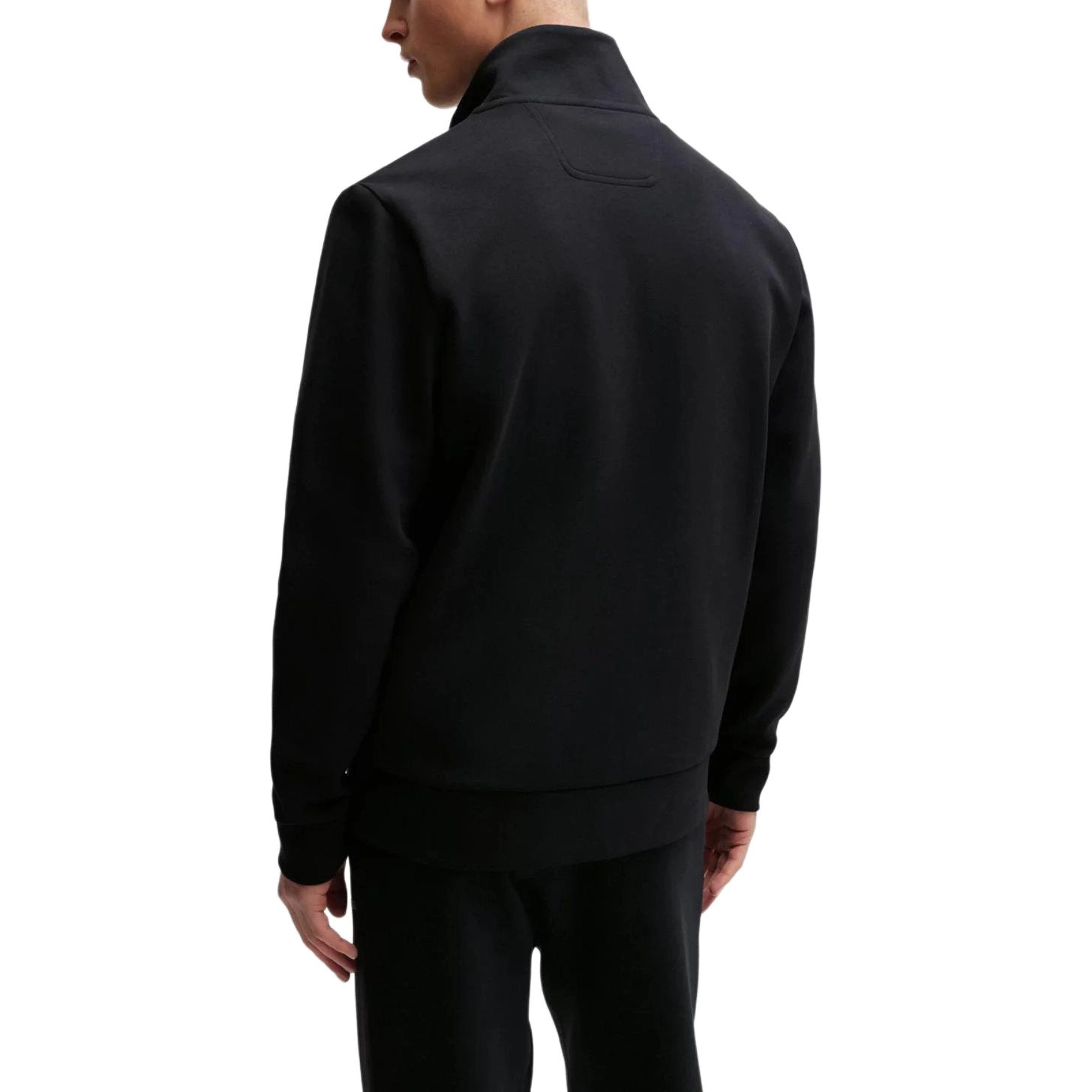 HUGO BOSS Stretch-Cotton Zip-Up Sweatshirt With Logo Print