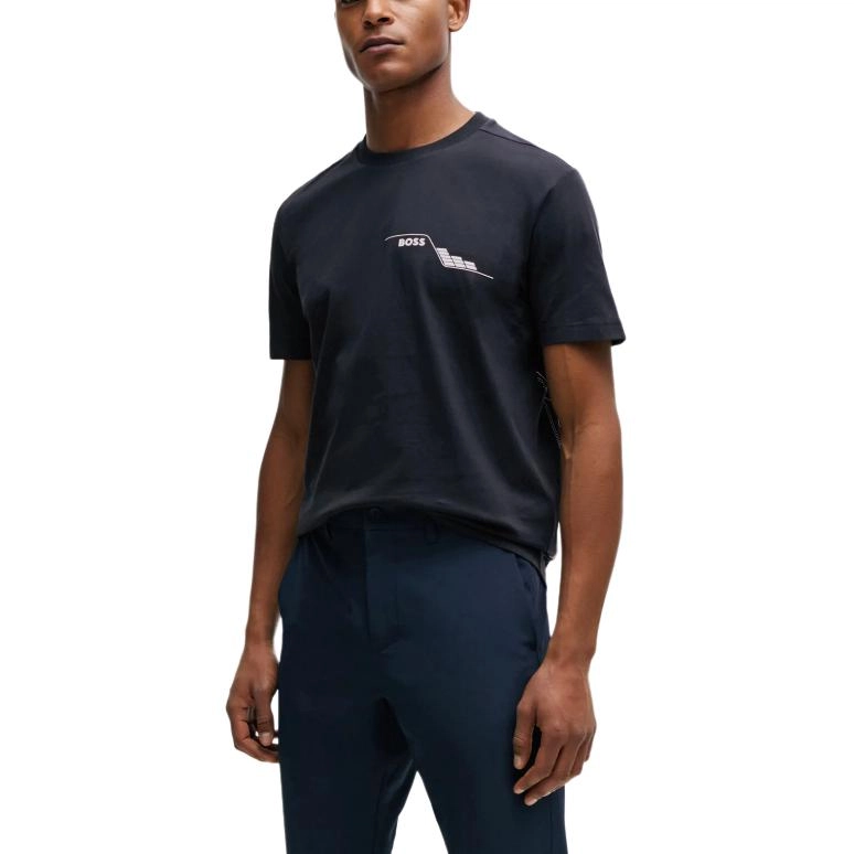 HUGO BOSS SS24 Cotton-Jersey T-Shirt With Crew Neck And Seasonal Artwork LogoT