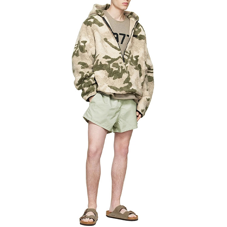 Fear of God Essentials SS22 Green Nylon Shorts Seafoam