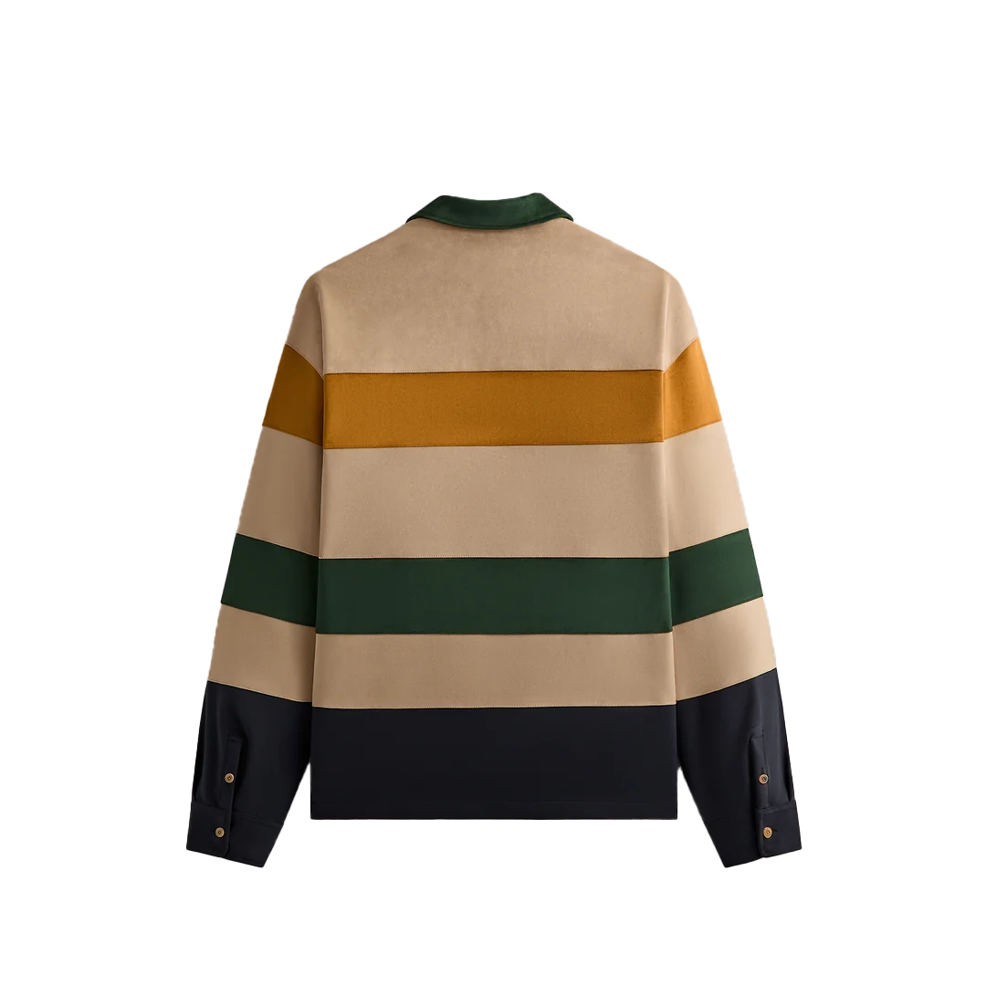 KITH FW24 Stripe Microsuede Tanner Pullover Fall 2024 Polo