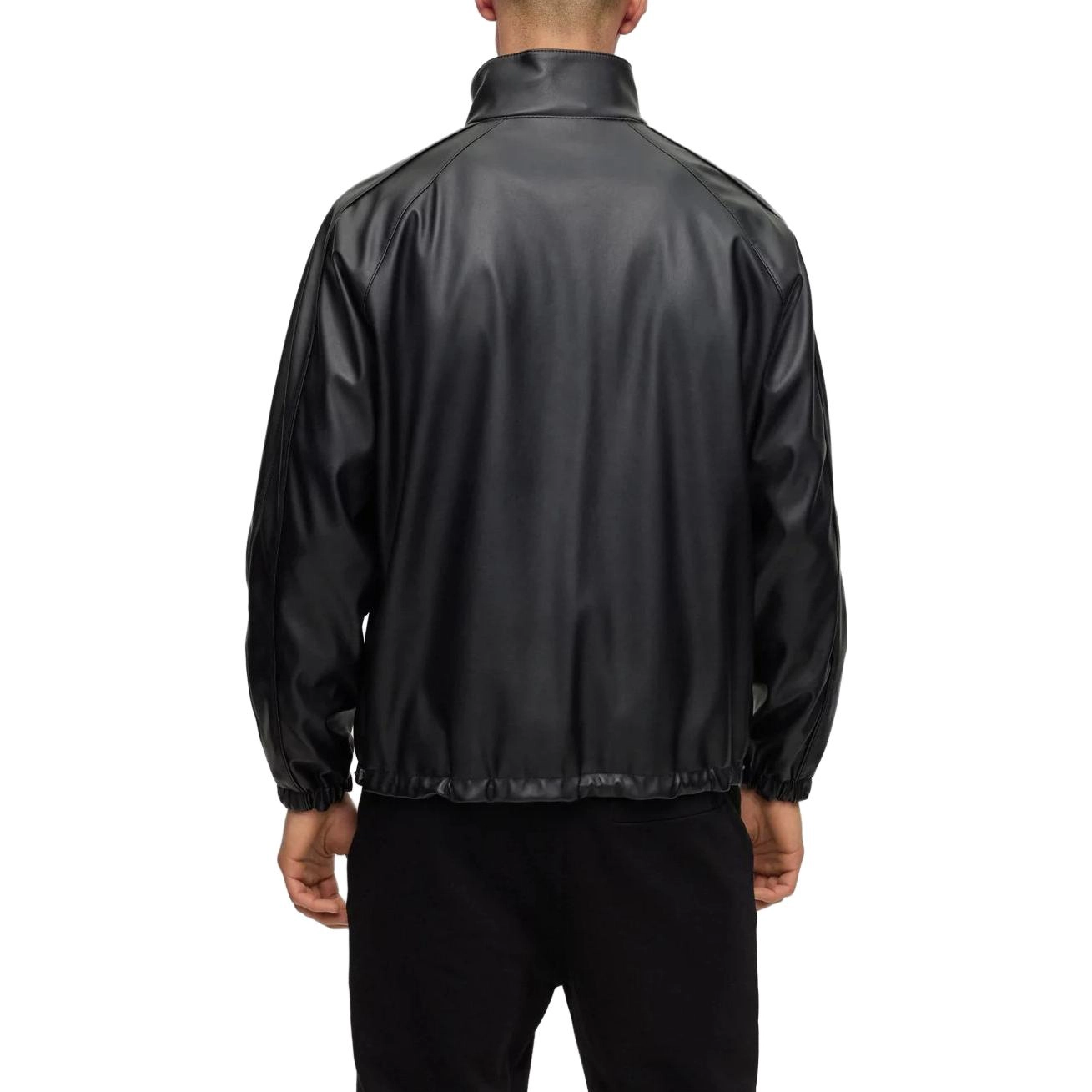 HUGO BOSS Faux-Leather Relaxed-Fit Jacket With Framed Logo