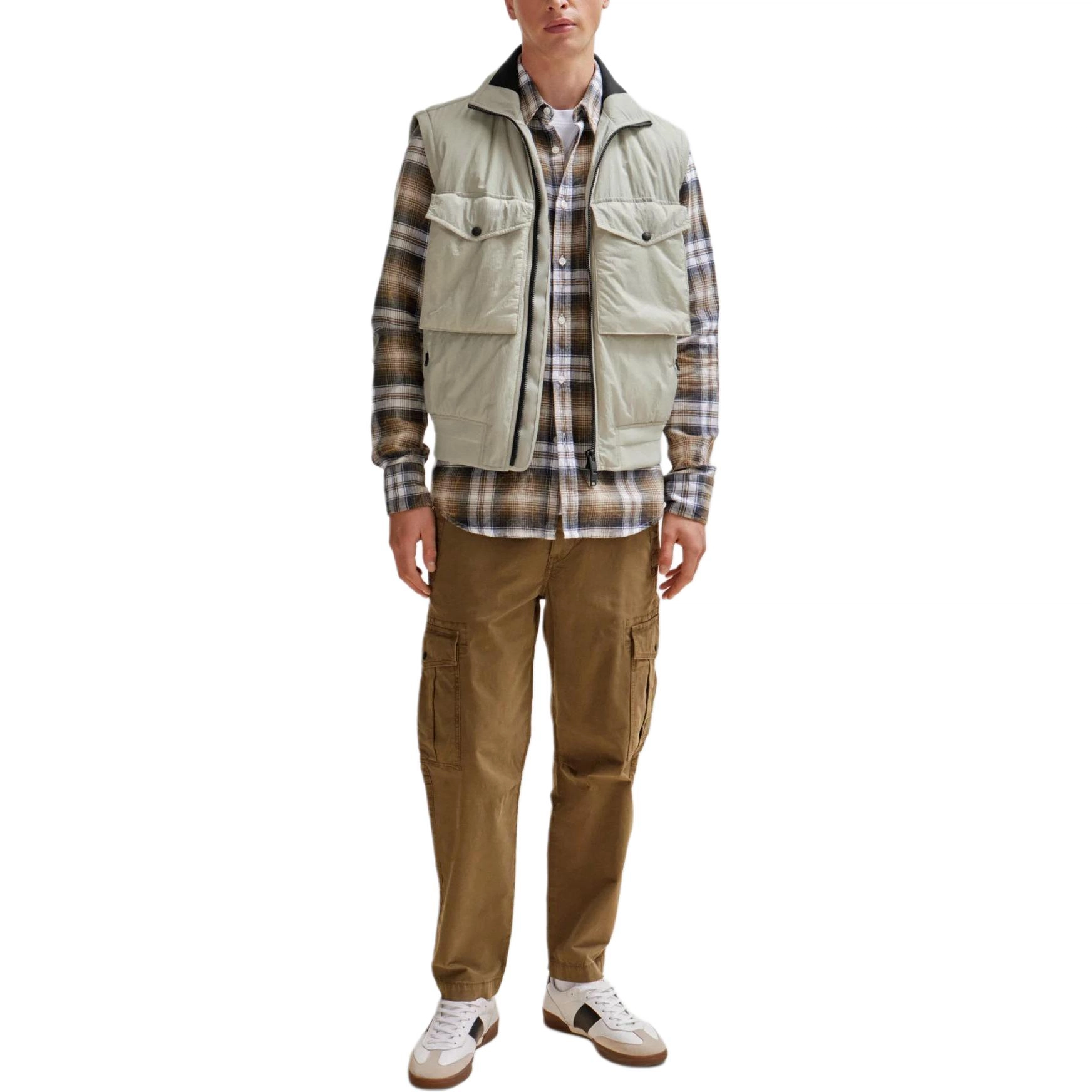 HUGO BOSS Water-Repellent Bomber Jacket With Detachable Sleeves