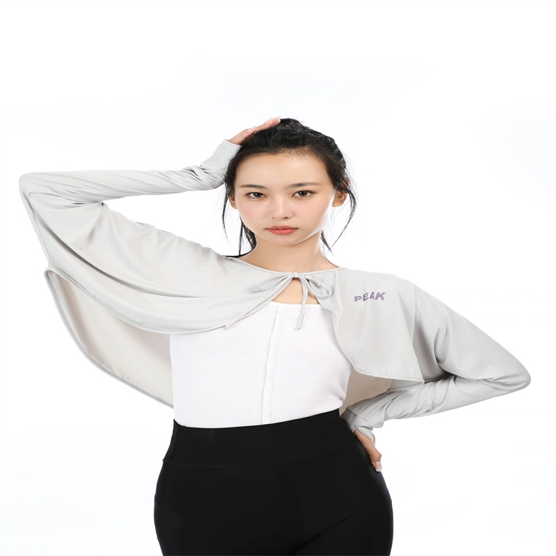 匹克 纯色运动速干凉感透气防紫外线遮阳披肩防晒服 女款