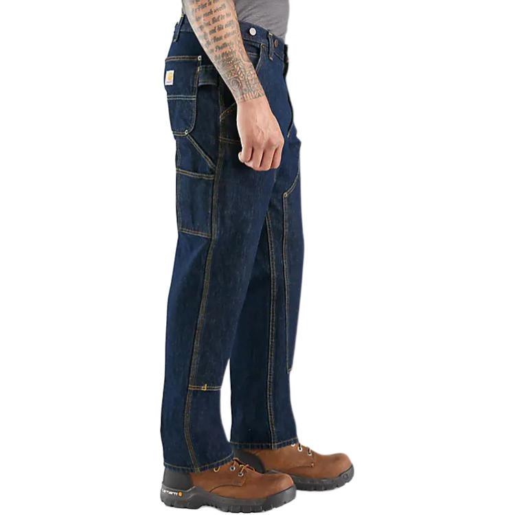 Carhartt 103890 RUGGED FLEX HEAVYWEIGHT DOUBLE-FRONT UTILITY LOGGER JEAN RELAXED FIT BLUE