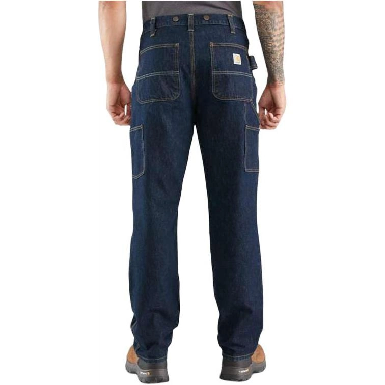 Carhartt 103890 RUGGED FLEX HEAVYWEIGHT DOUBLE-FRONT UTILITY LOGGER JEAN RELAXED FIT BLUE