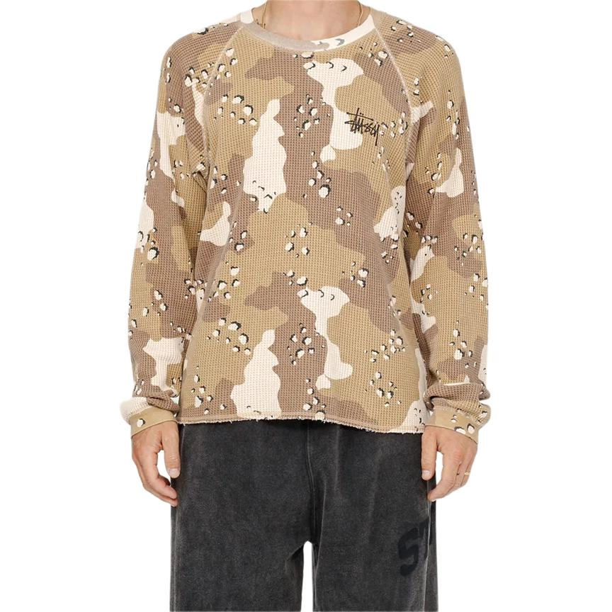 Stussy FW24 RAGLAN THERMAL LS CREW logoT