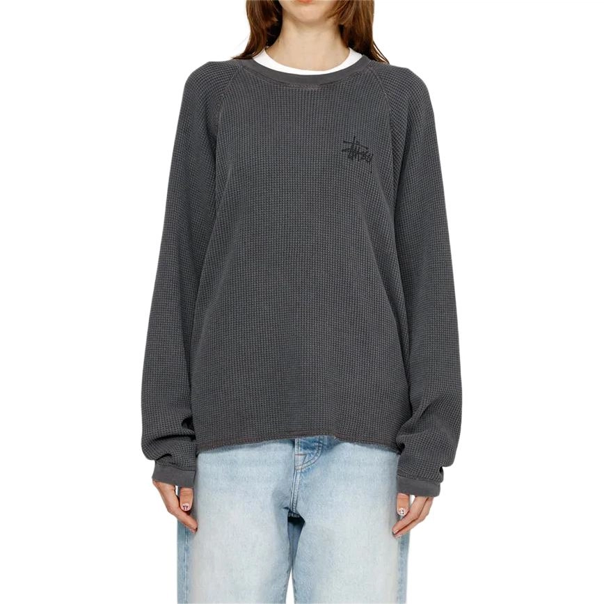 Stussy FW24 RAGLAN THERMAL LS CREW logoT