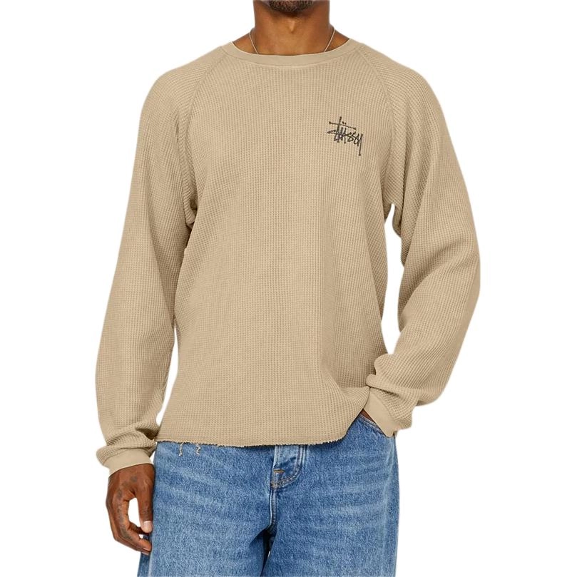Stussy FW24 RAGLAN THERMAL LS CREW logoT