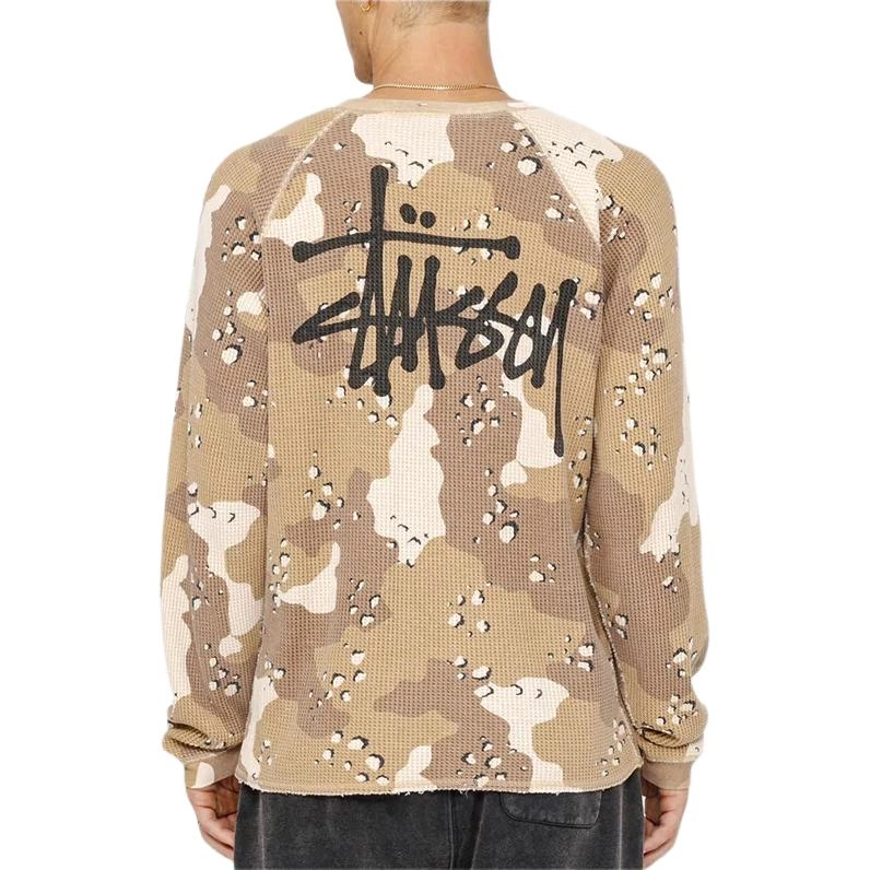 Stussy FW24 RAGLAN THERMAL LS CREW logoT