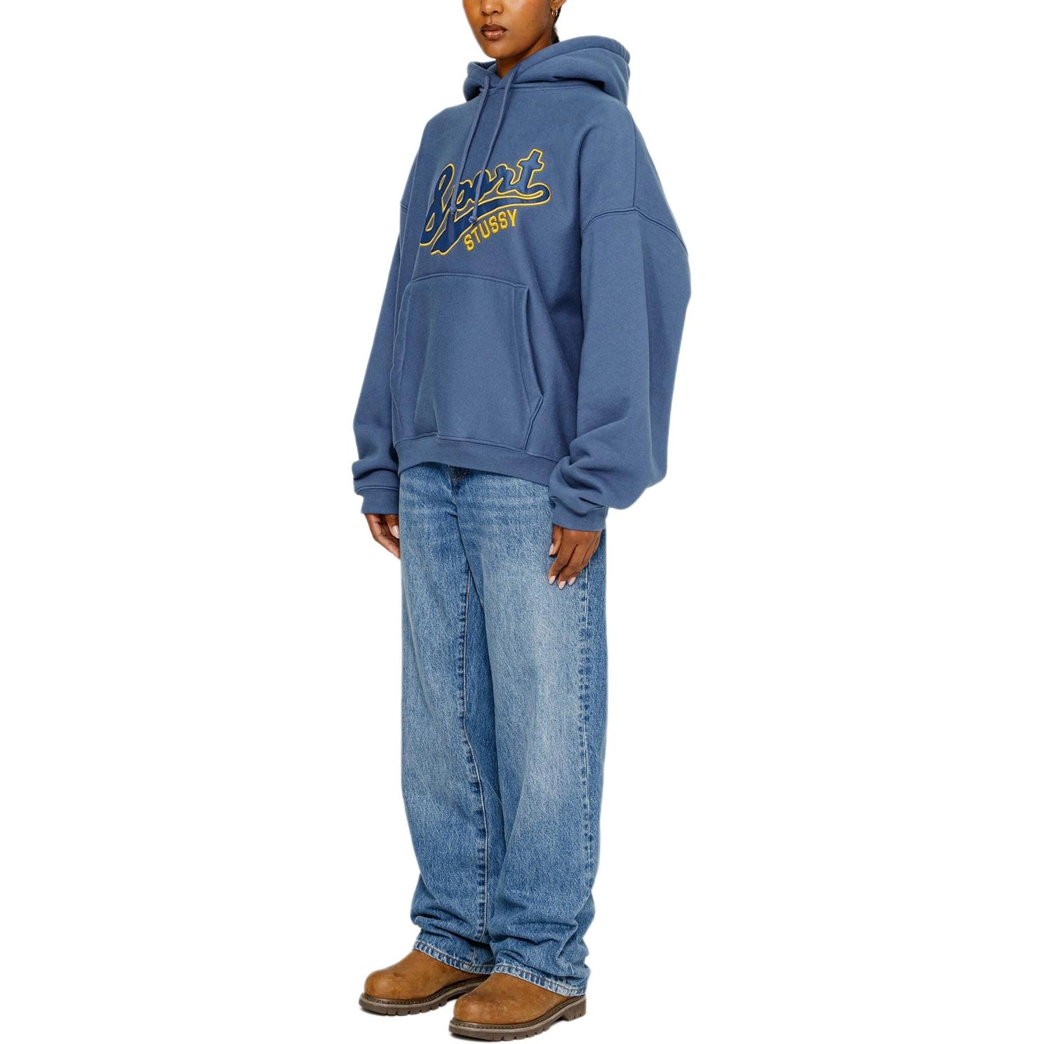 Stussy FW24 SATIN PATCH OVERSIZED HOODIE logo