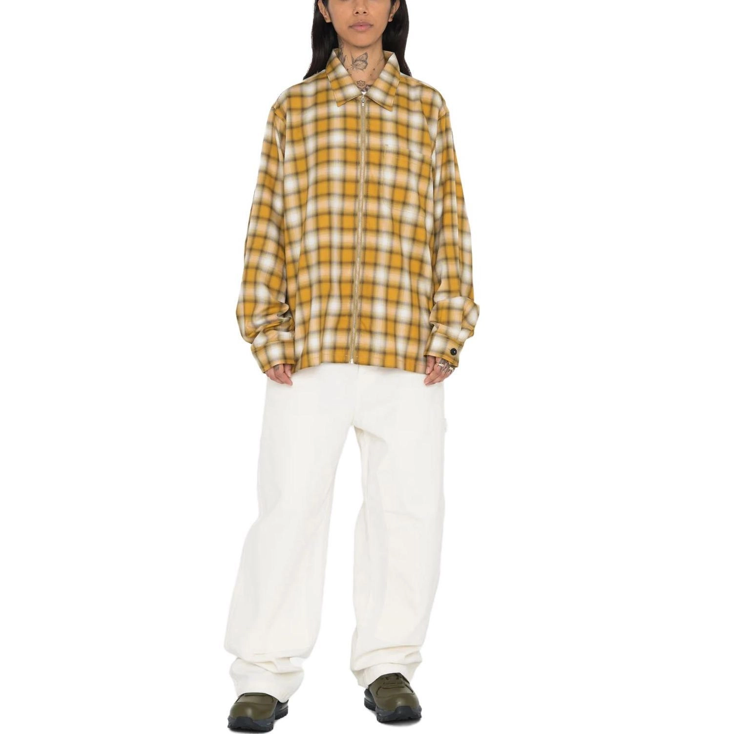 Stussy SS23 EDDIE PLAID ZIP SHIRT