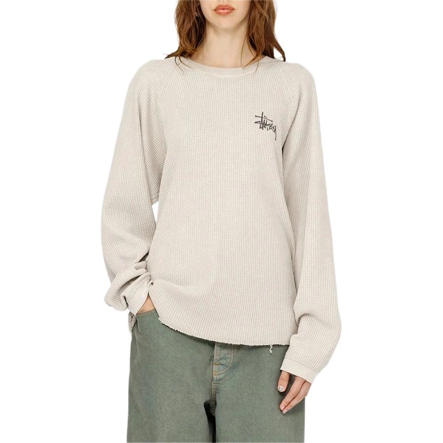 Stussy FW24 RAGLAN THERMAL LS CREW logoT